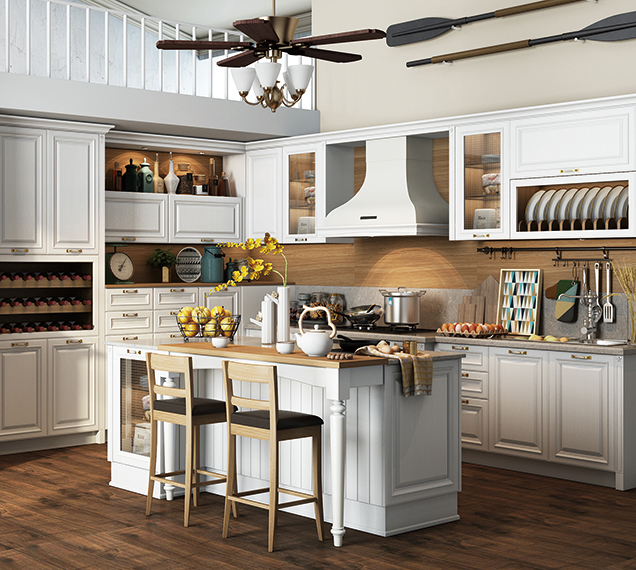 全鋁櫥柜-01（風(fēng)格：簡(jiǎn)歐；顏色：白橡）