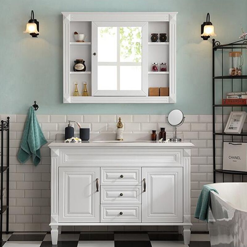 全鋁衛(wèi)浴柜-01（風(fēng)格：簡歐；顏色：暖白）