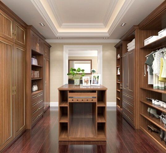 全鋁衣帽間-02（風格：中式；顏色：胡桃）